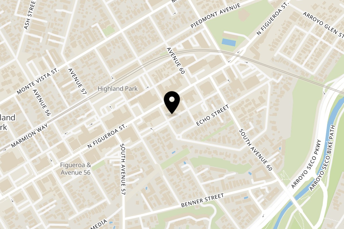 Map showing the location of Kitchen Mouse The Bakery on 111 S Ave 59 in Los Angeles